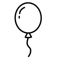 Balloon Outline Birthday Icon © Nabella Studio