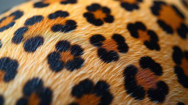 Leopard Skin Texture Close-Up with Copy Space