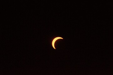 Thin Crescent Sun During Solar Eclipse Over Fleurie, France © Virginie