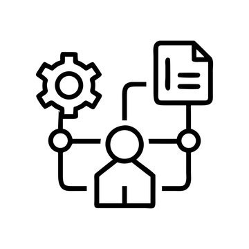 Data Governance Line Icon, Data Management and Compliance Outline Symbol, Data Policy Security Stewardship and Information Governance Editable Stroke Vector for UI UX Design