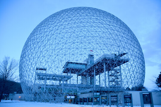 MONTREAL QUEBEC CANADA:  The Biosphere in Montreal is a unique environmental museum located in Parc Jean-Drapeau