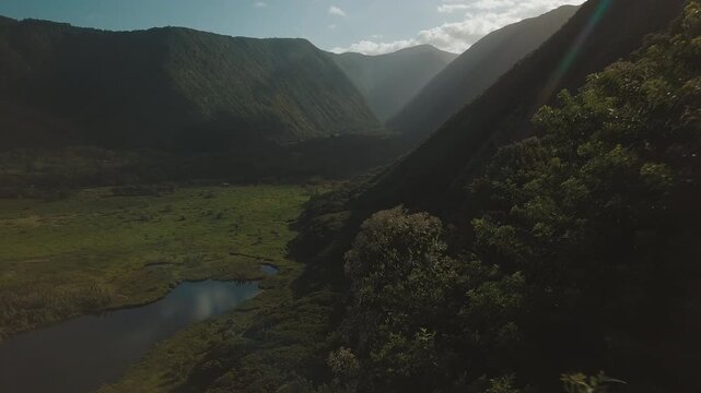 Aerial view of the Hawaiian Big Island