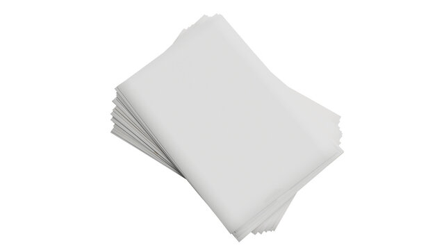 A stack of blank white sheets of paper arranged neatly.