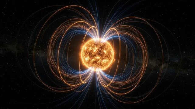 Highly magnetic neutron star magnetar with glowing magnetic field loops