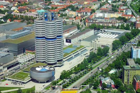 MUNICH GERMANY: BMW building museum. The BMW Museum is located near the Olympiapark in Munich and was established in 1972 shortly before the Summer Olympics.