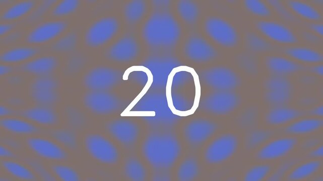 Abstract digital art with blue patterns and number twenty