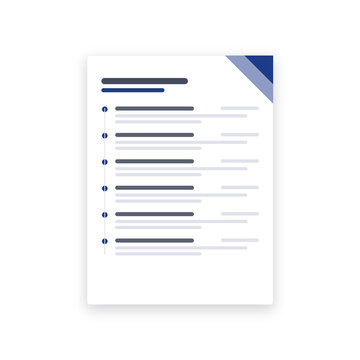 Resume template geo flat design on transparent background
