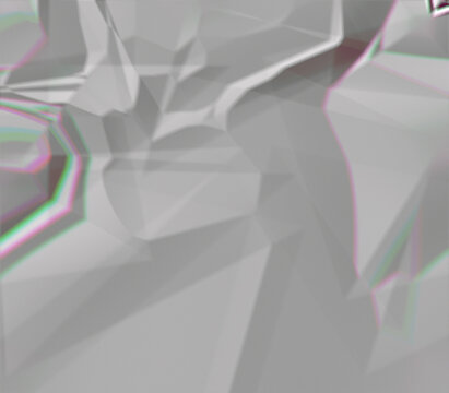 Abstract background with low poly geometric texture and chromatic aberration effect