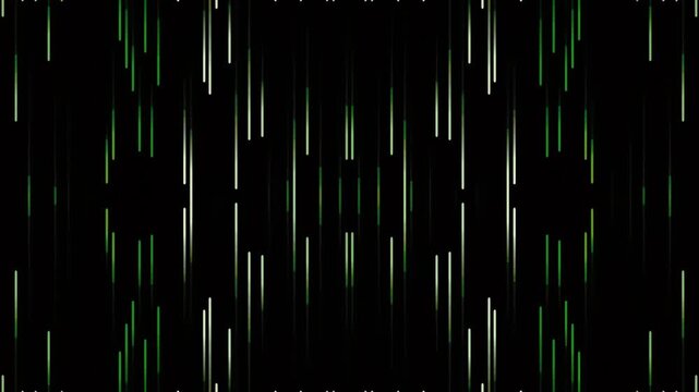 Abstract dark geometric pattern with vertical lines and green accents