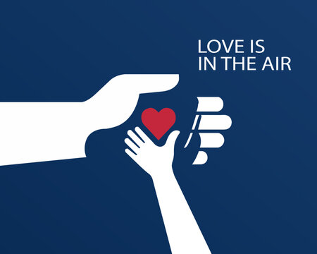Hands Protecting a Red Heart Symbolizing Love Care Compassion Support and Humanitarian Kindness