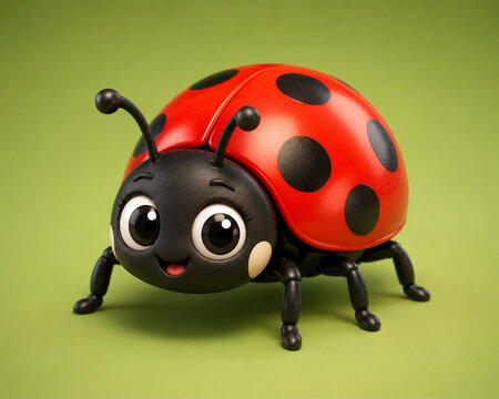 ladybug on white background
