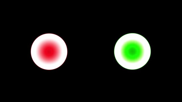 Emergency disaster flashing red and green light blinking animation. Police emergency flasher light looping animation