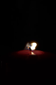 Flamme bougie romantique coeur