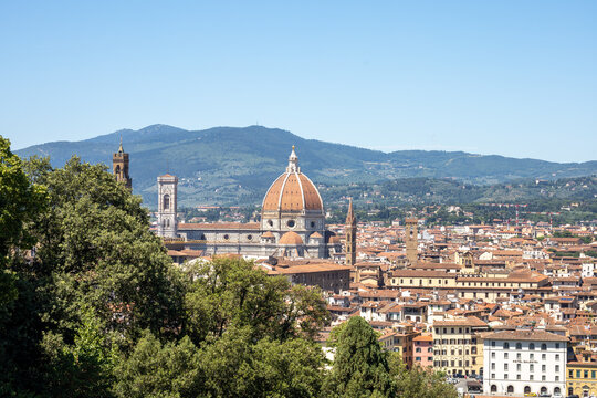 Florence, Italy. Firenze Florence, travel photo, dome cathedral city landscape old town 