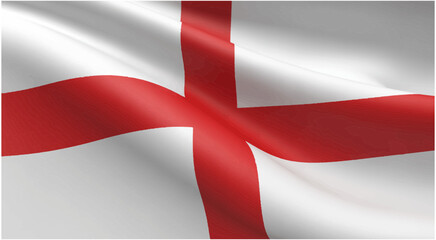 Fototapeta premium Waving english national flag graphic vector illustration