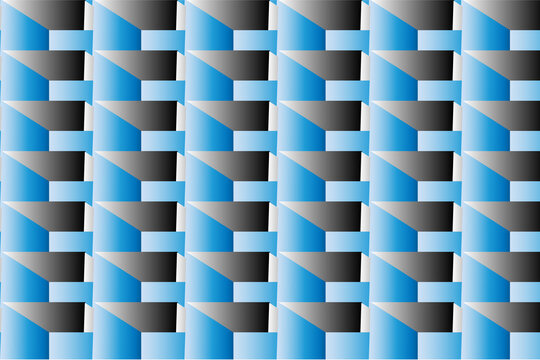 Blue and Black Geometric Folded Ribbon Pattern Background