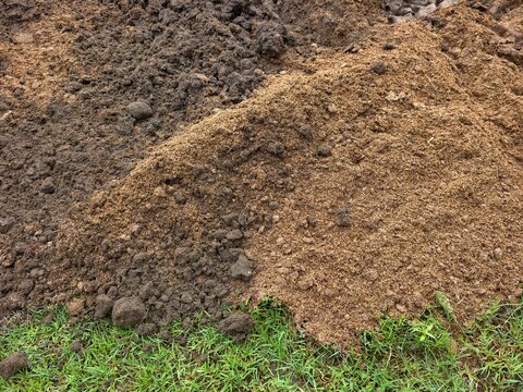 Compost made from animal manure.