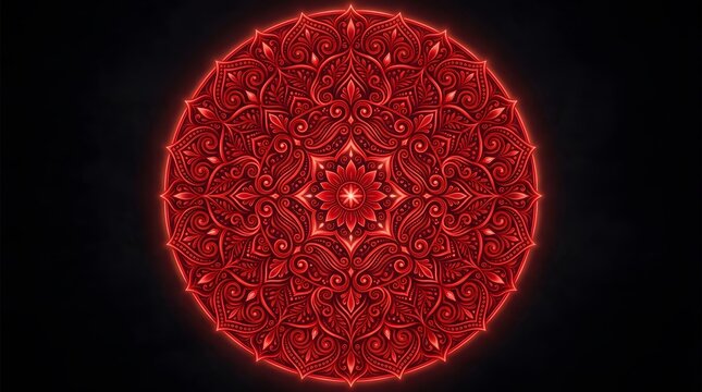 mandala decorative circle with floral ornate patterns and central lotus motif. intricate symmetrical vector de