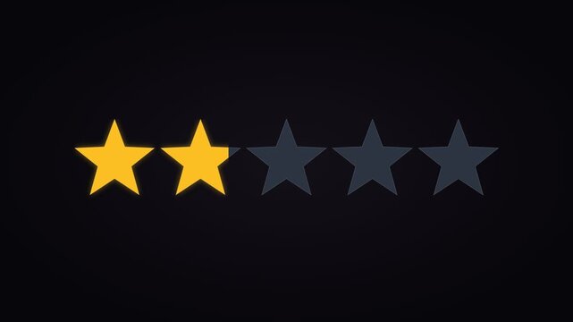 Five Star Rating Filling Up Gold Customer Review Concept - Seamless Loop 4K