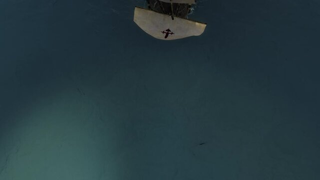 The NAO VICTORIA is the flag ship of the MAGELLAN armada. 
A scientific 3D-reconstruction of a spanish galleon fleet 
in the beginning of the 16th century.sails ahead of a global circumnavigation