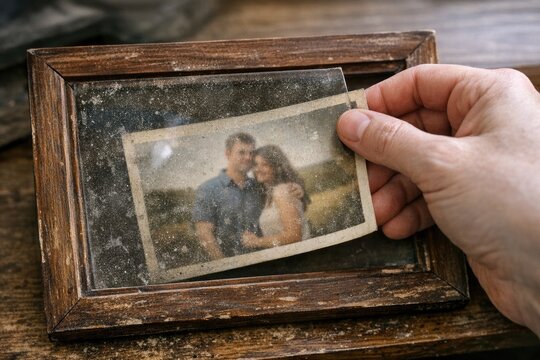 A romantic moment captured between two people