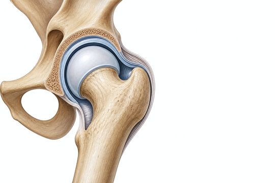 Hip Joint Cutaway Scientific Anatomy Illustration