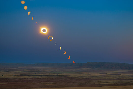 fases del eclipse solar total Espa&ntilde;a