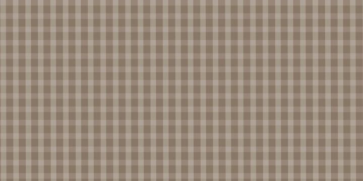  Background of tan and white checkered gingham pattern. Abstract, neutral, classic background. Copy space.
