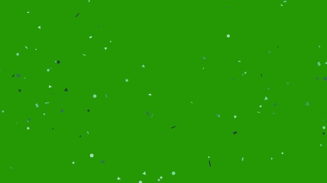 3D confetti explosion animation on greenscreen background. Perfect for celebration themes