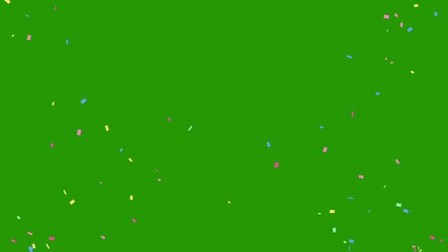 3D confetti explosion animation on greenscreen background. Perfect for celebration themes