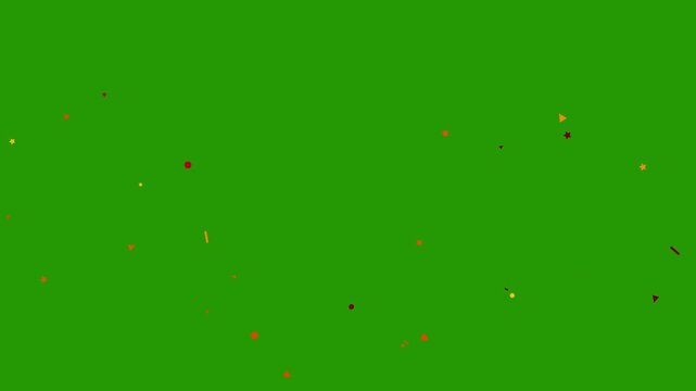 3D confetti explosion animation on greenscreen background. Perfect for celebration themes