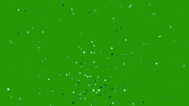 3D confetti explosion animation on greenscreen background. Perfect for celebration themes