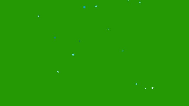 3D confetti explosion animation on greenscreen background. Perfect for celebration themes