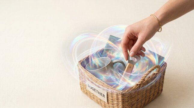 Person placing a pair of shoes into a basket to visualize product bundling and complementary offerings for greater value