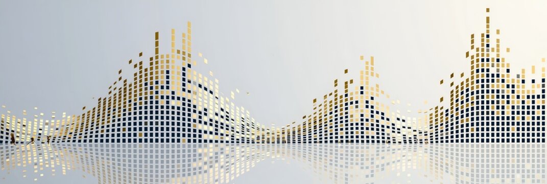 Vibrant digital waveforms ripple across a sleek