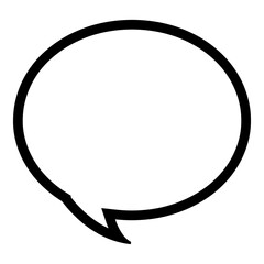 Fototapeta premium Simple Black And White Speech Bubble