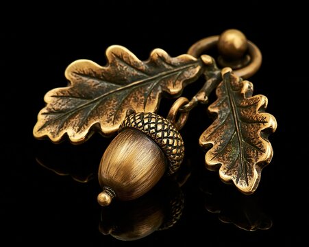 Bronze Acorn and Oak Leaf Charm