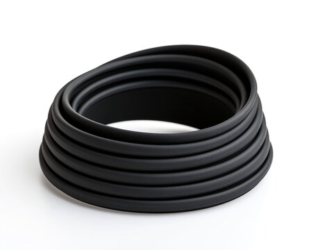 Black Coiled Cable Loop