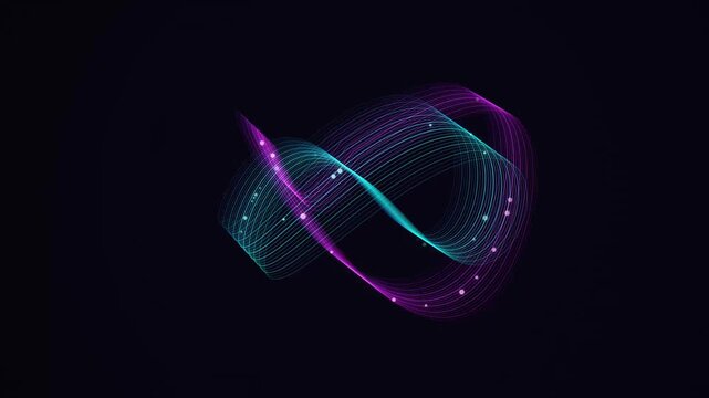 Abstract Chroma Flow Ribbons Seamless Loop 