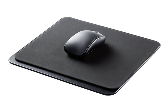 Wireless computer mouse on minimalist white pad isolated on white background p n g a i generated wireless mouse
