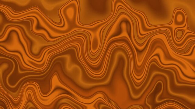 Amber Bronze Woodgrain Wave Animation Loop - Ochre Liquid Texture Backdrop