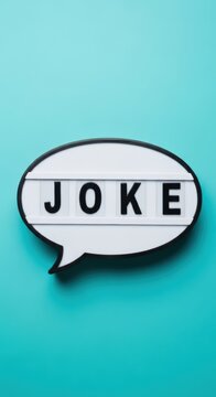 Speech Bubble with the Word Joke Displayed Inside.