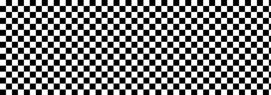 Black and white checker pattern vector illustration, Checkerboard black and white pattern shape