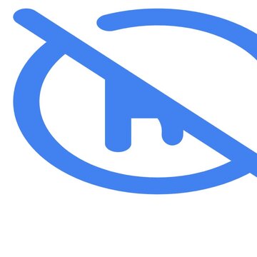Blue circular motion animation icon features bold minimalist graphic lines representing a prohibited action or forbidden digital sign displayed within this high quality creative video clip.