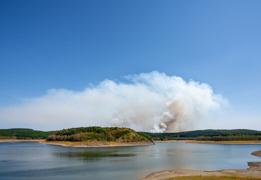 dangerous forest fire because of extreme weather change.