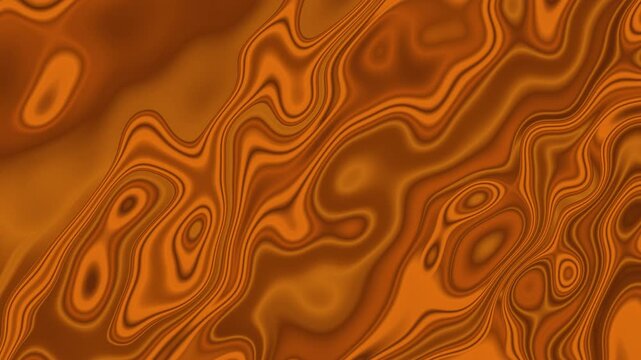Vibrant Rust Orange Woodgrain Loop - Terracotta Fluid Line Backdrop