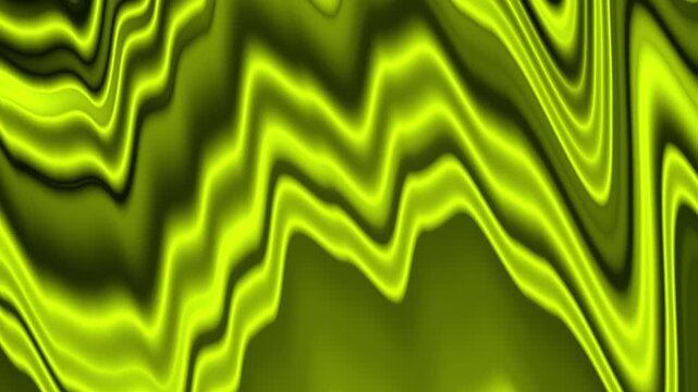 Vivid Lime Green Cyber Wave Loop - Glowing Chartreuse Line Visuals