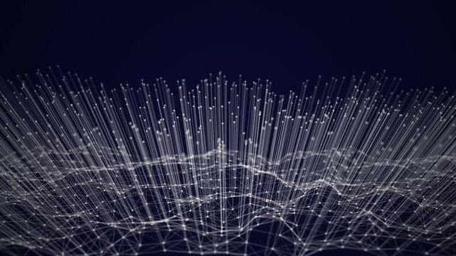 Abstract technology futuristic 3D plexus motion background loop 4k