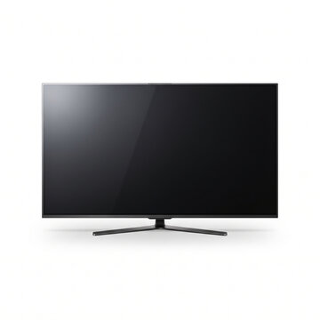 Sleek Modern Smart LED Television Isolated on White Background
