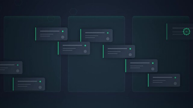 Abstract Digital Project Management Timeline Interface